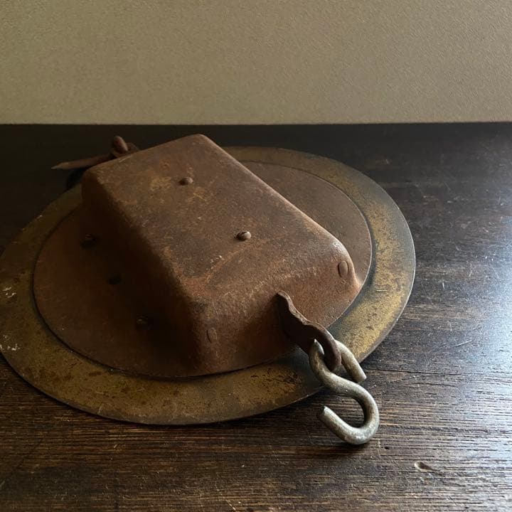 イギリスアンティーク　ハンギングスケール　真鍮製　SALTER社　ブロカント