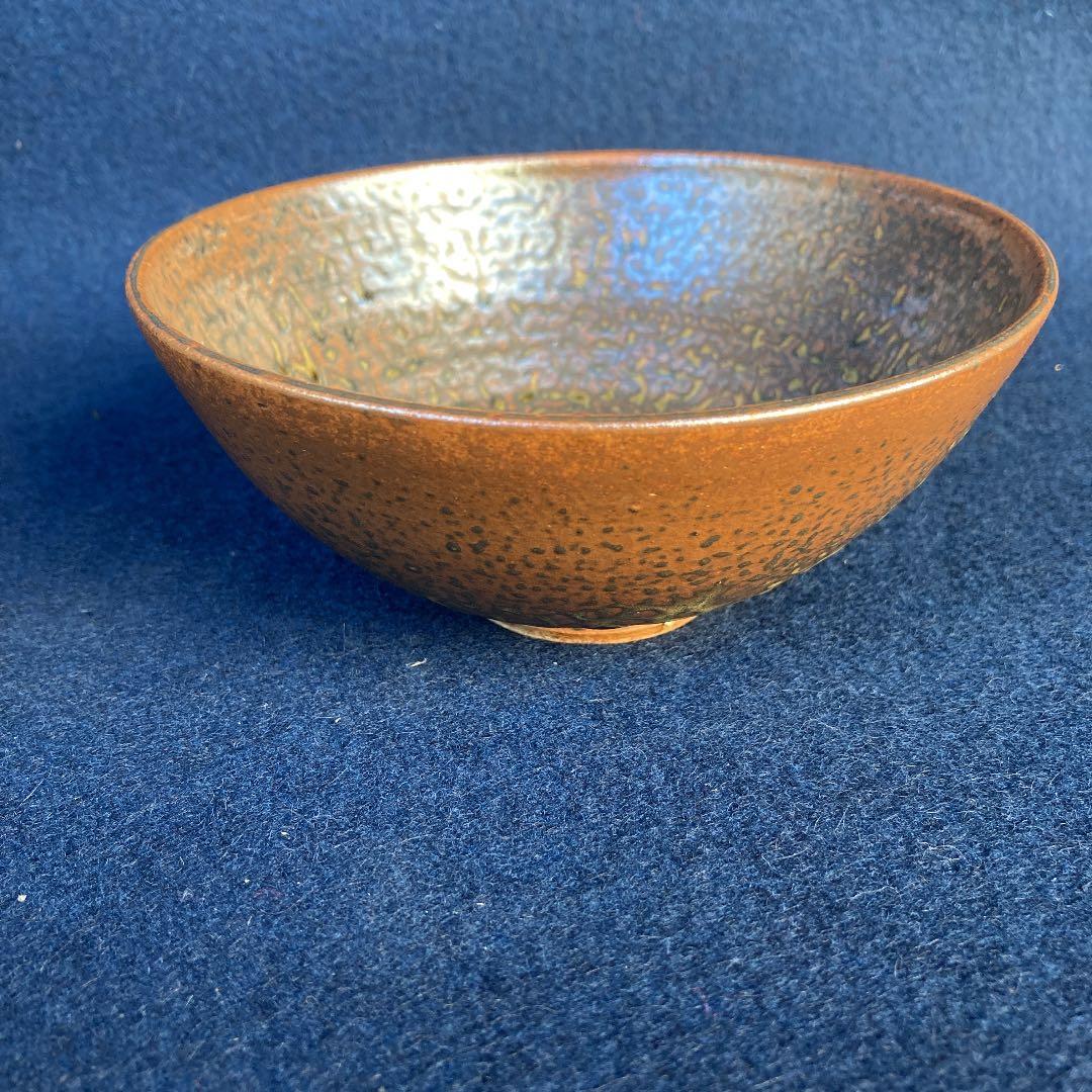 安東五作　焚川窯　伊羅保茶碗