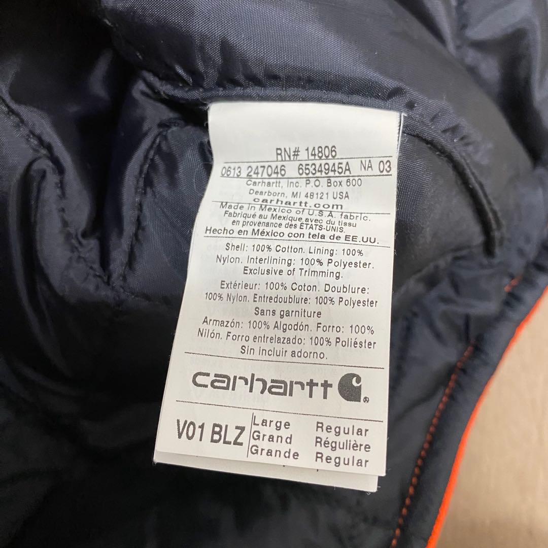 Carhartt カーハート ダックベスト オレンジ　Lサイズ メキシコ製