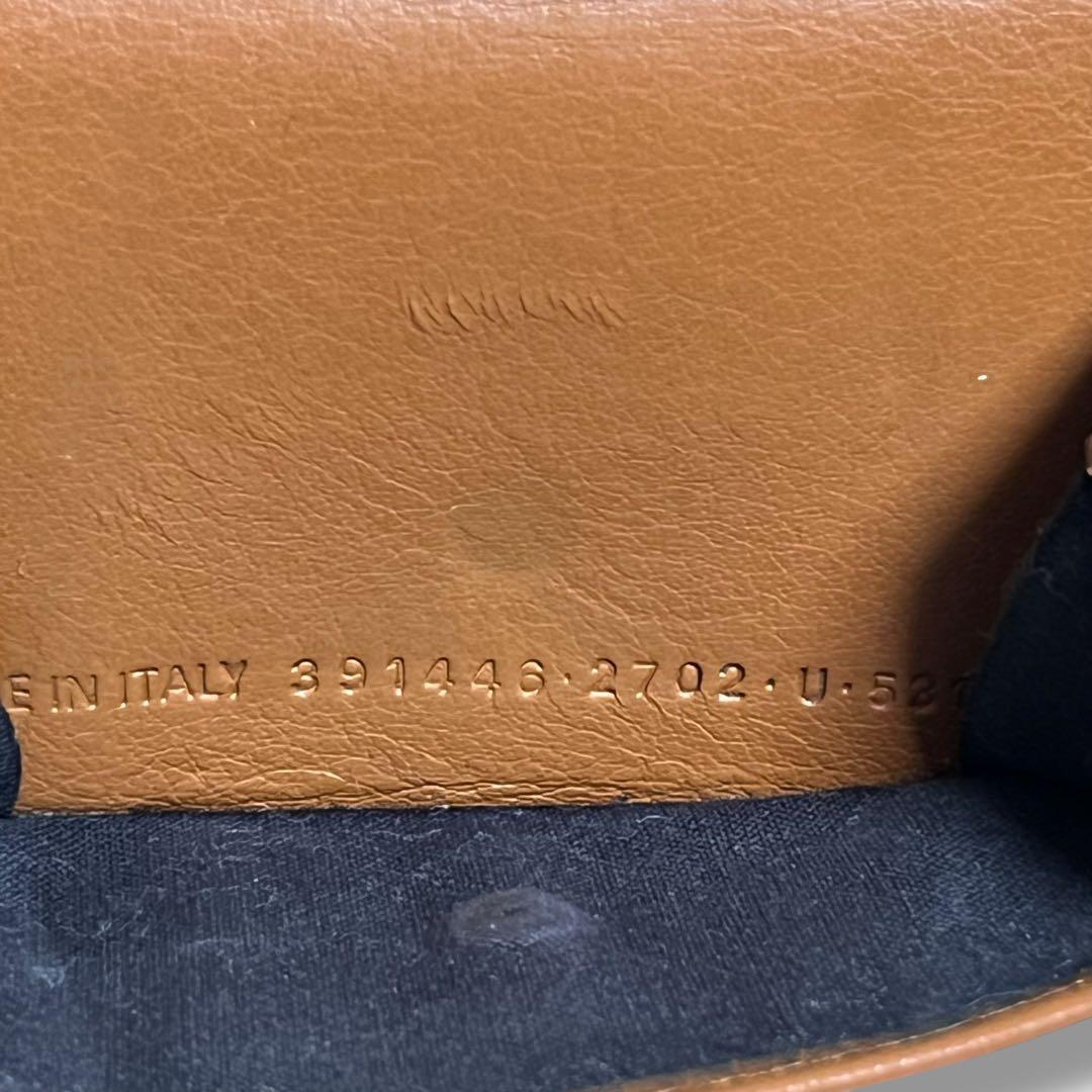 バレンシアガ　三つ折り財布　キャメル　ペーパーミニウォレット