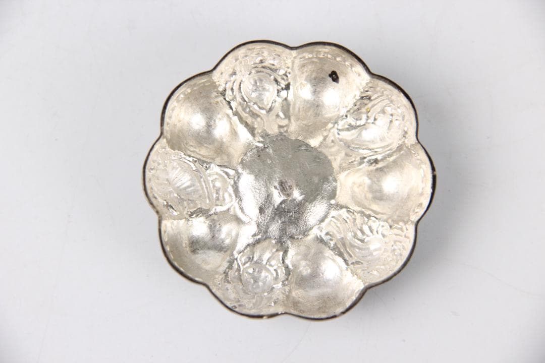 瓜形香合　龍鳳文　Silver925　落款　銀 重さ57.3g Eo15-1