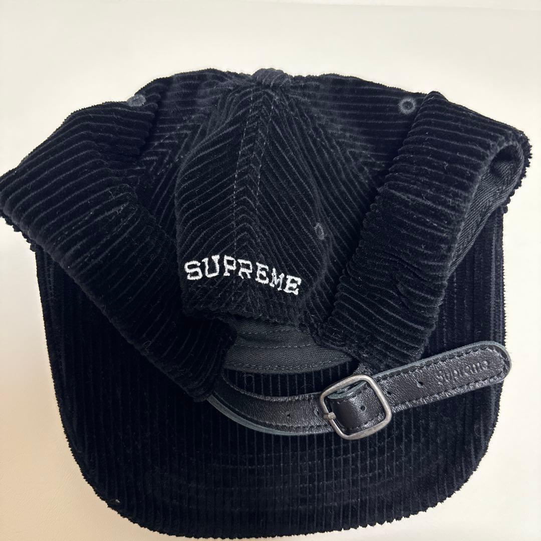 SUPREME シュプリーム Sロゴ コーデュロイ ブラック