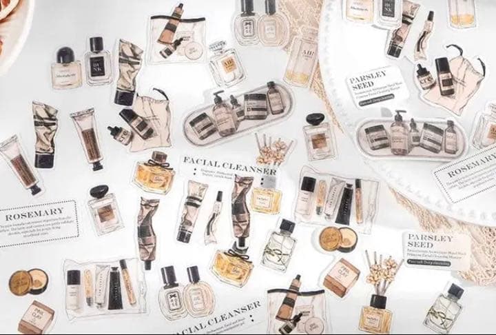 194❤︎海外　紙モノ　香水系　ステッカー　40枚入り