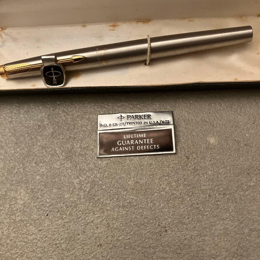 Parker 万年筆　75 extra f 未使用品　年代物
