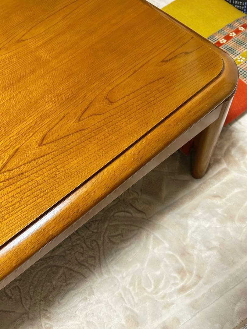 YUASAリビングコタツKTK-1209B（BR）テーブル 木製 長方形