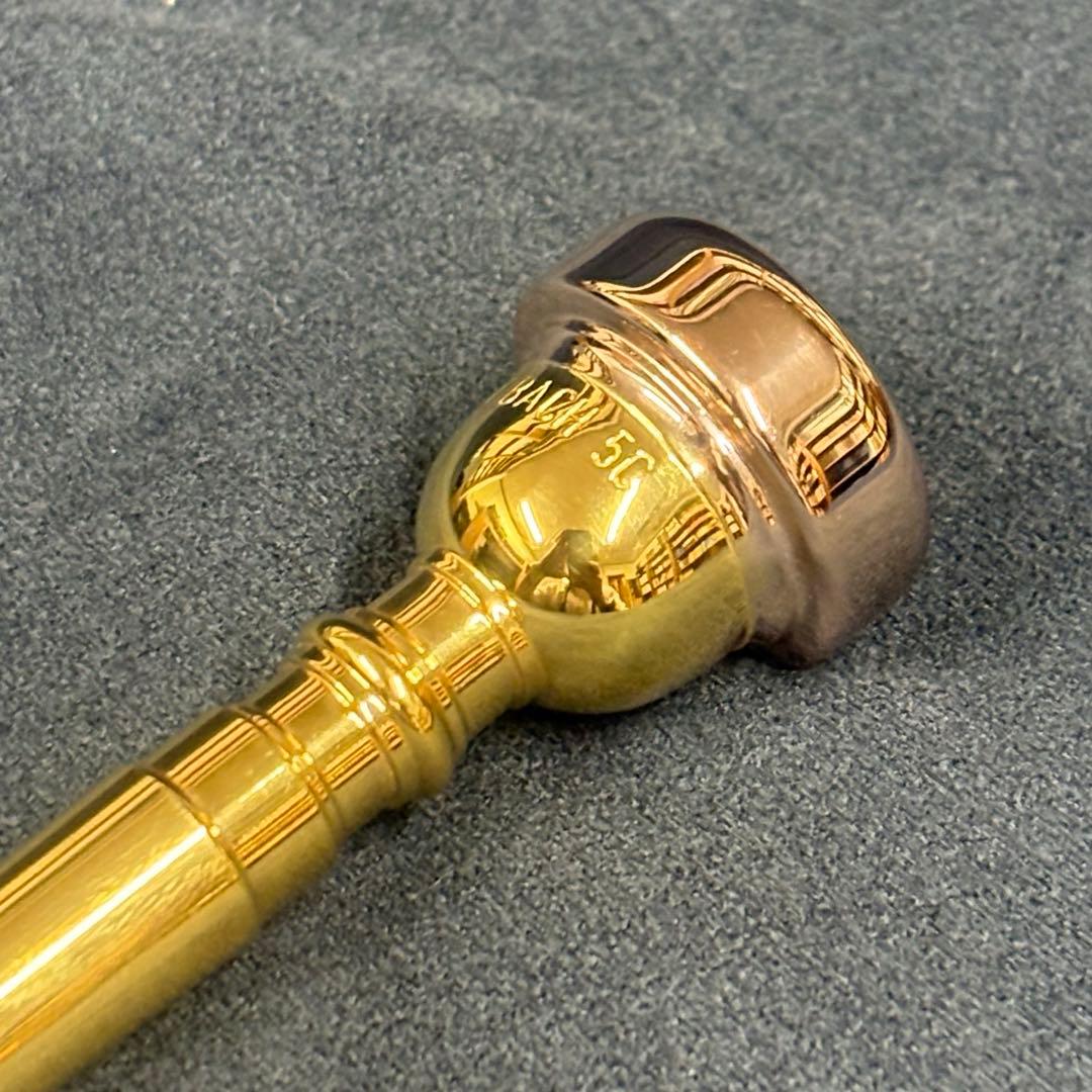 トランペットマウスピース　バック　5C ゴールド　　ピンクゴールド