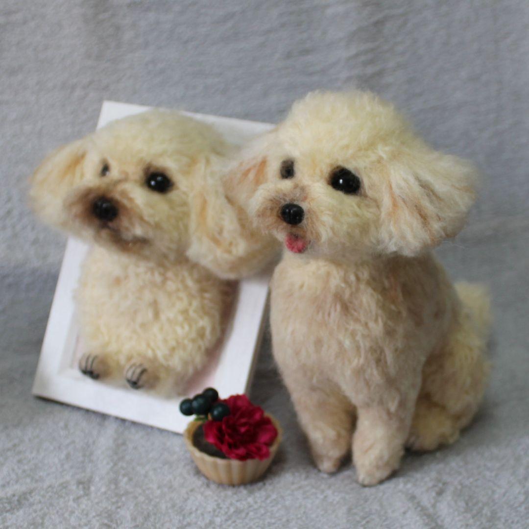 あゆみさま専用 羊毛フェルト オーダー「リアルで可愛いワンちゃん」額飾りセット