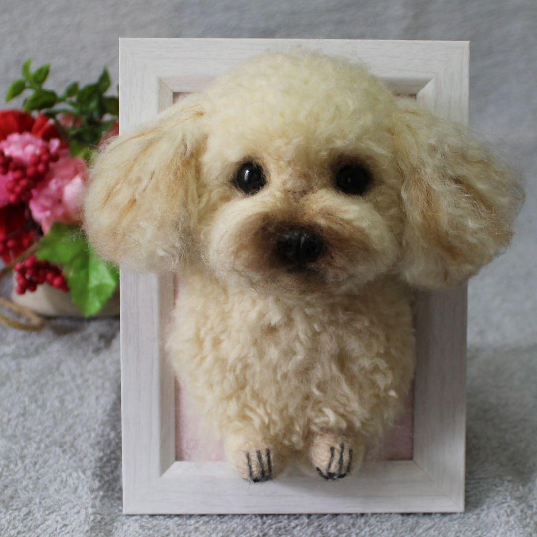 あゆみさま専用 羊毛フェルト オーダー「リアルで可愛いワンちゃん」額飾りセット