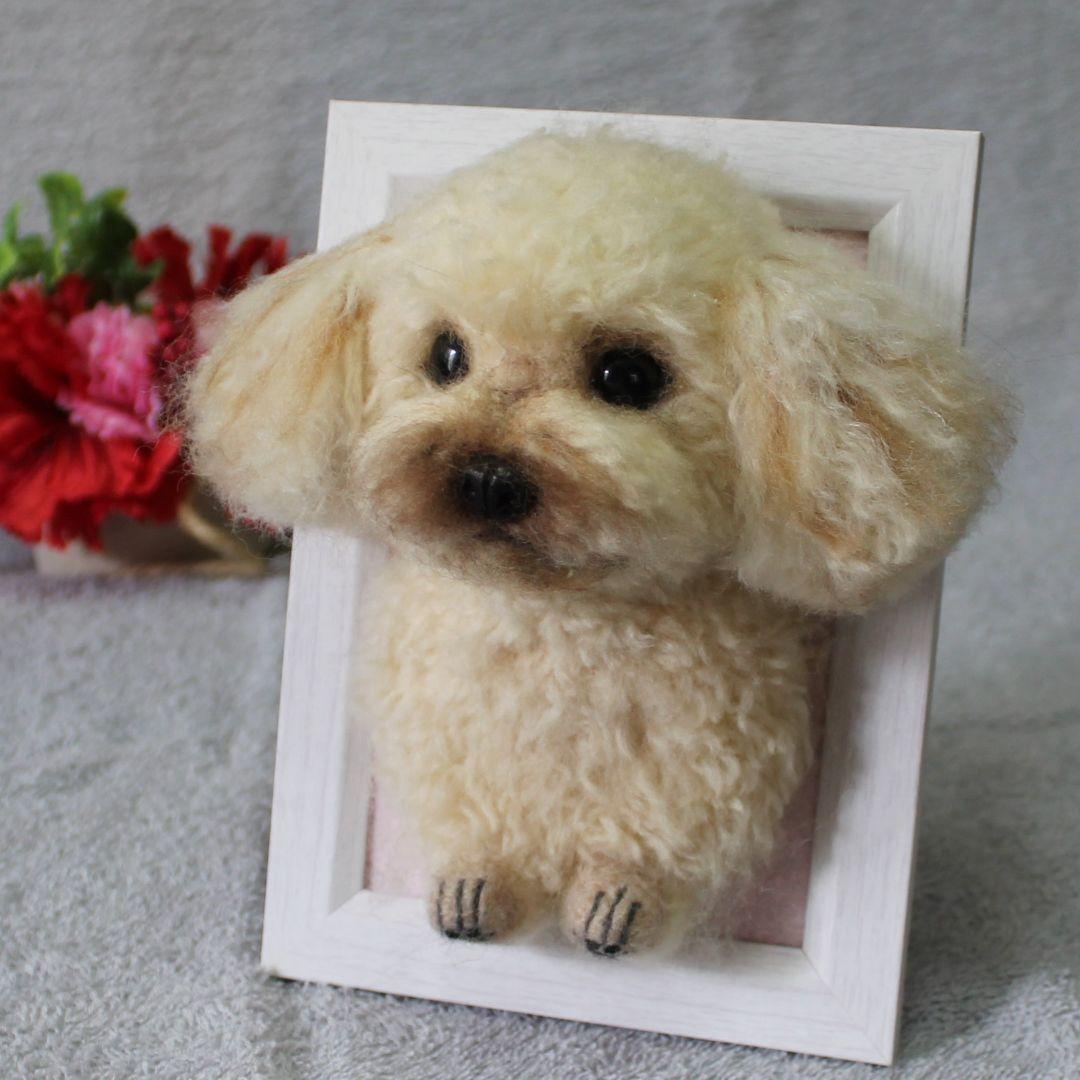 あゆみさま専用 羊毛フェルト オーダー「リアルで可愛いワンちゃん」額飾りセット