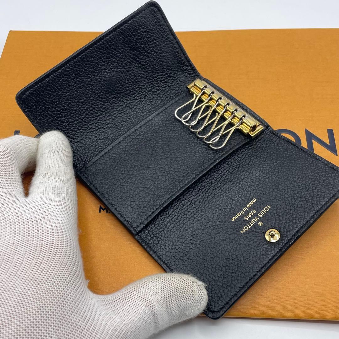 【美品】ルイヴィトン　ミュルティクレ6 アンプラント　ブラック　キーケース