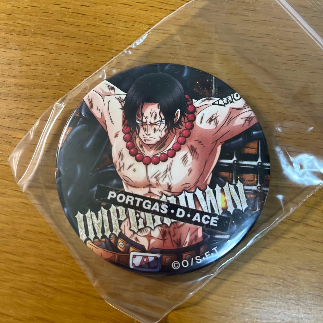ONE PIECE エース　缶バッジ　インペルダウンからの脱出