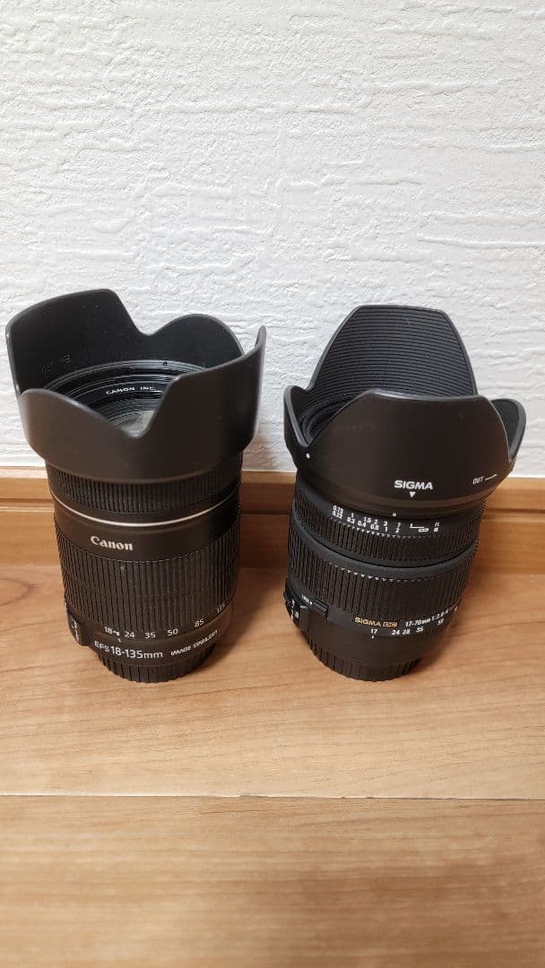 Canon EF-S 18-135mm シグマ17-70mm マクロレンズ