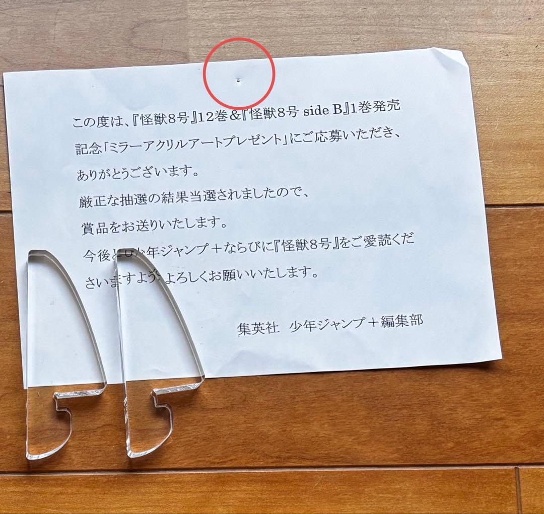 怪獣8号12巻ミラーアクリルアート（非売品）