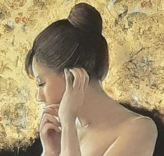 山根須磨子、「月明」、希少画集の額装画、四季、風景、人気作品