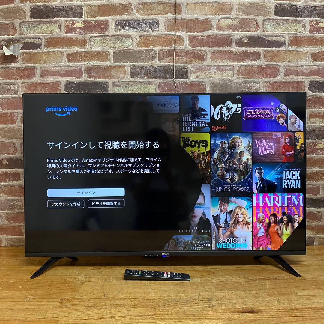 RCA 43V型 4K チューナーレス 液晶テレビ RCA-43N1 アプリ○