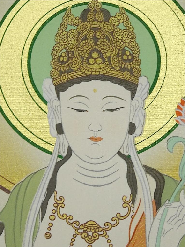 掛軸 西川春容『西国三十三ヶ所御朱印』絹本 無地箱付 掛軸 p10252