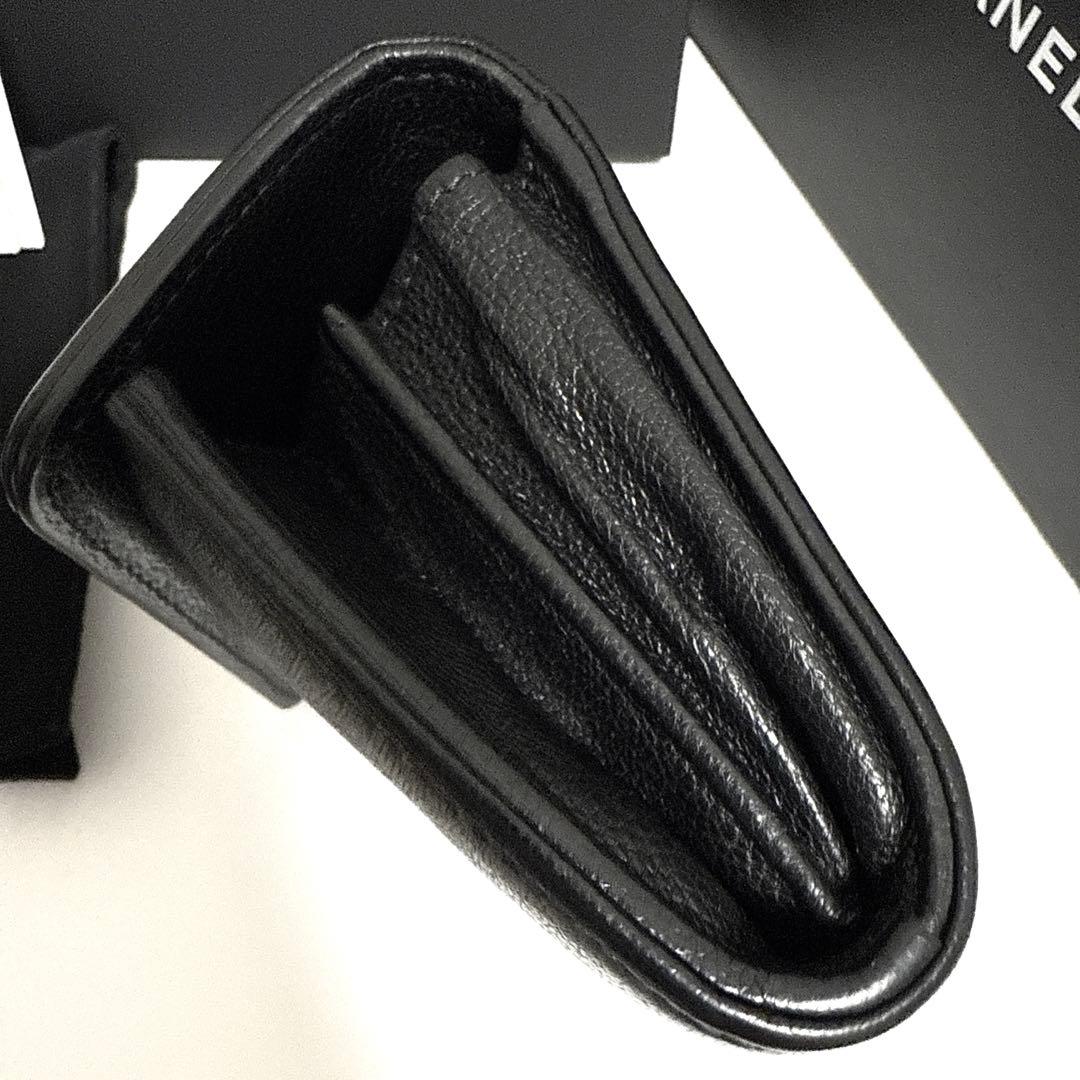 正規品 シャネル 二つ折り財布 黒 スモールウォレット