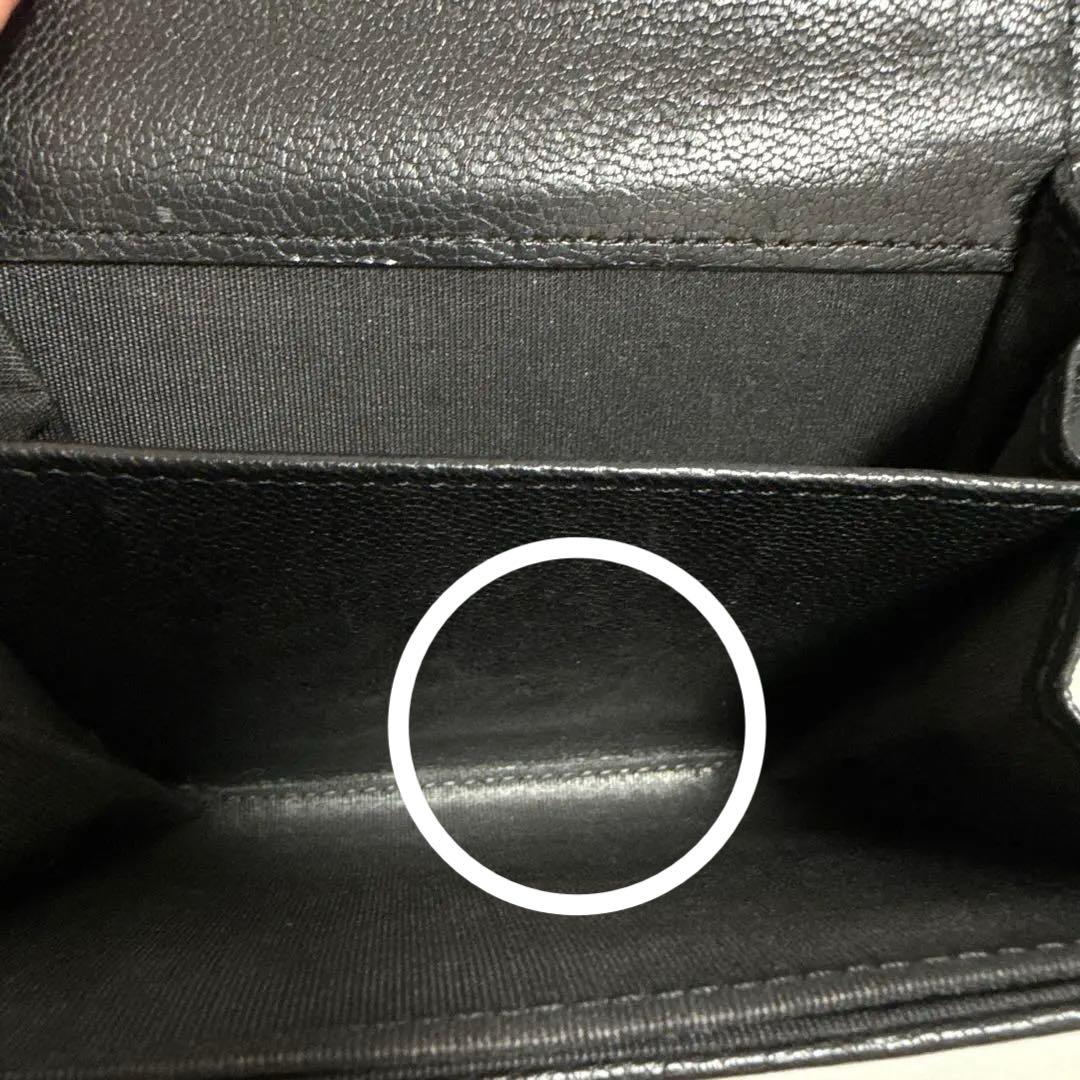 正規品 シャネル 二つ折り財布 黒 スモールウォレット
