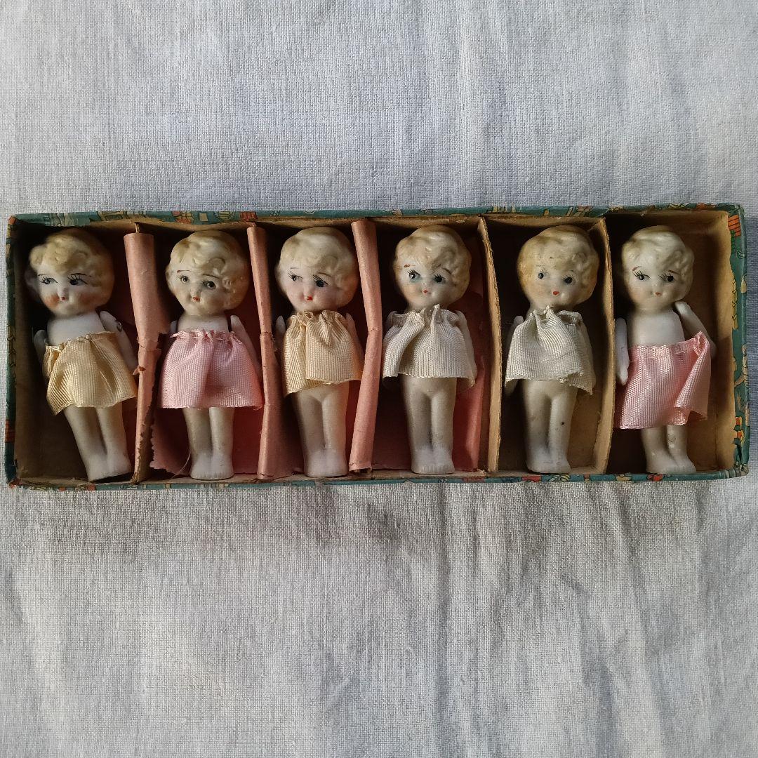 アンティーク陶器製人形セット 6体　メイドインジャパン