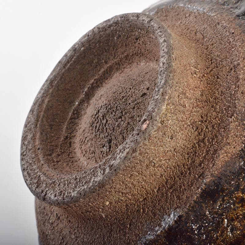 十三代中里太郎右衛門造　朝鮮唐津　茶碗　仕覆付　共布　鵬雲斎極め箱　DR6728