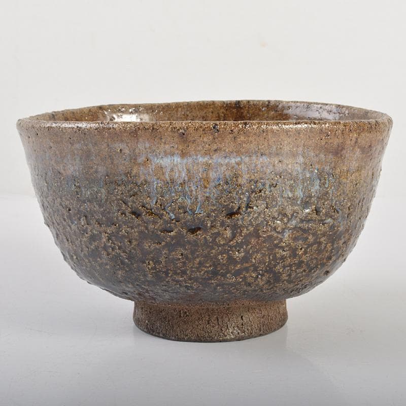 十三代中里太郎右衛門造　朝鮮唐津　茶碗　仕覆付　共布　鵬雲斎極め箱　DR6728