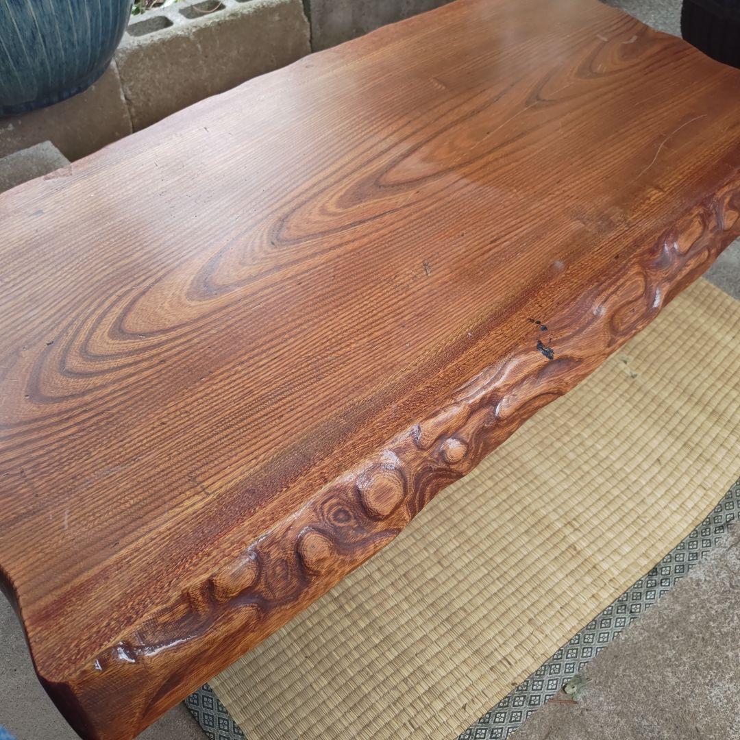 昭和レトロ　無垢材　小型座卓　ちゃぶ台　古民家　当時物