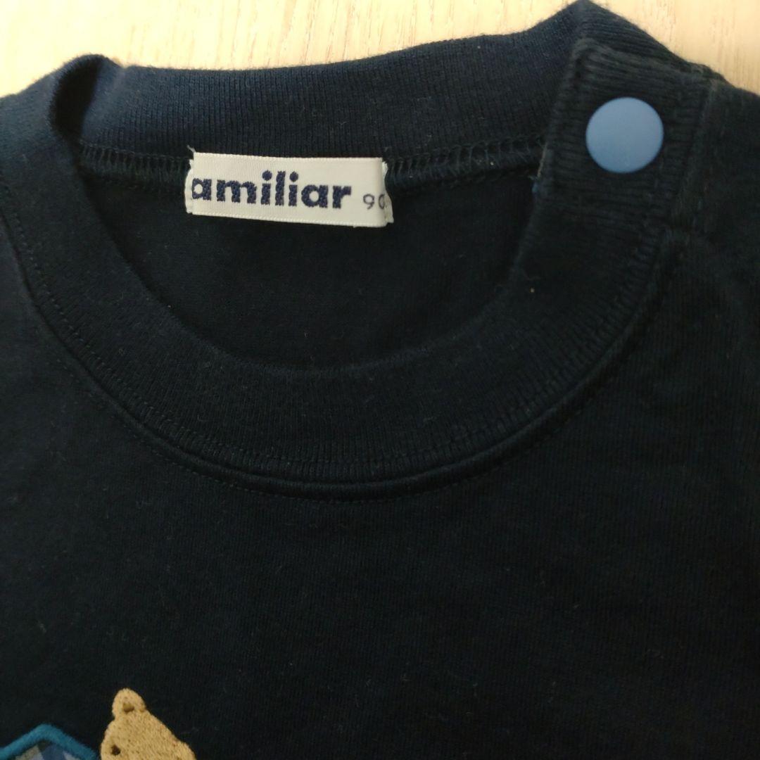 familiar　ファミリア　ハートファミリアチェック　Ｔシャツ　90㎝