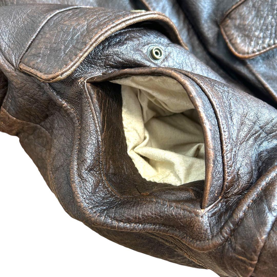 ★美品★ HOUSTON MB-2 レザー ボア着脱ライナー付 ラムレザー