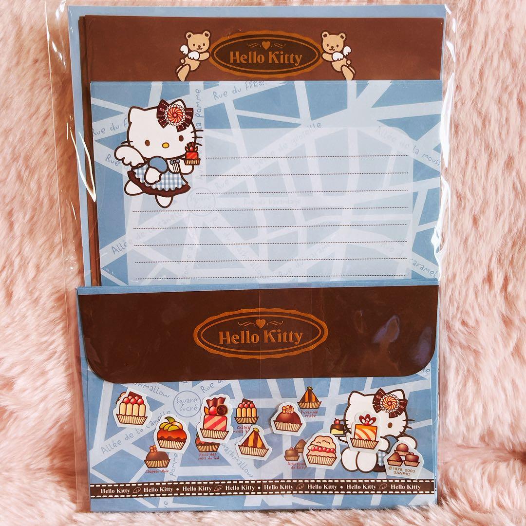 希少レア　ハローキティ　エンジェルベア　スイーツ　USA レターセット　ケース