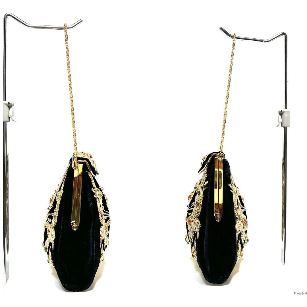 【美品】LUMY はしもと ルミー/ハンドバッグ ビーズバッグ パーティーバッグ