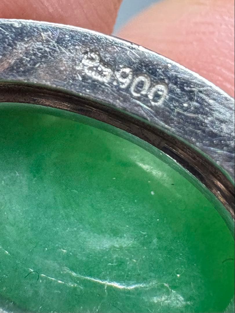 Pt900 翡翠 ダイヤモンド ブローチ