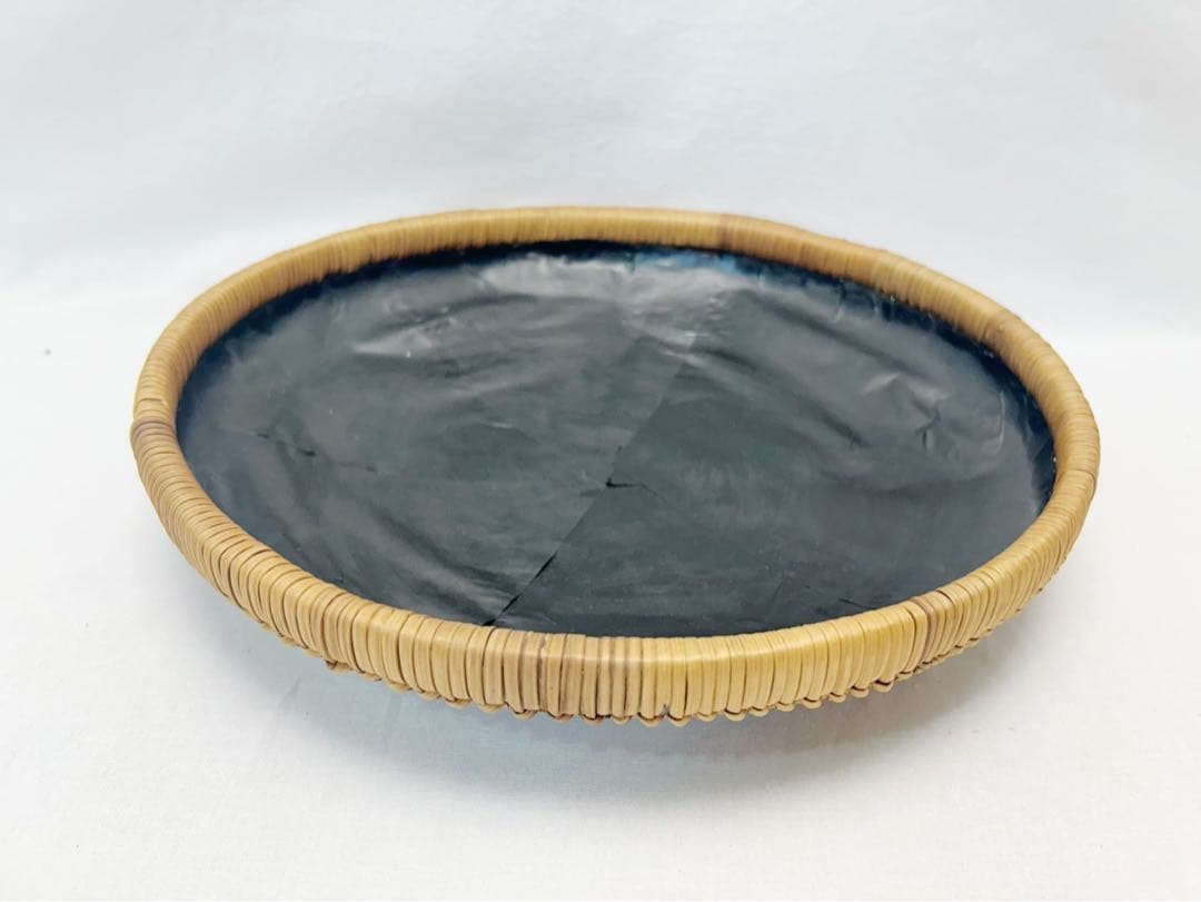 ほぼ未使用 茶道具 丸浅形 サイロ 炭斗 一双 竹網代 宗全好写し 炉風炉 紙箱