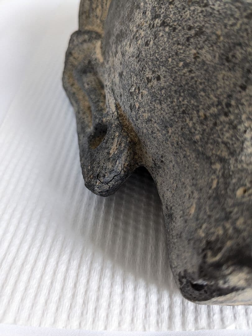 石製仏像頭部 彫刻オブジェ 中国古美術