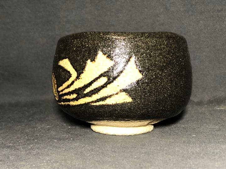 【茶道具】桂楽造 慶入写熨斗絵写 御題茶碗 抹茶碗 茶碗A321