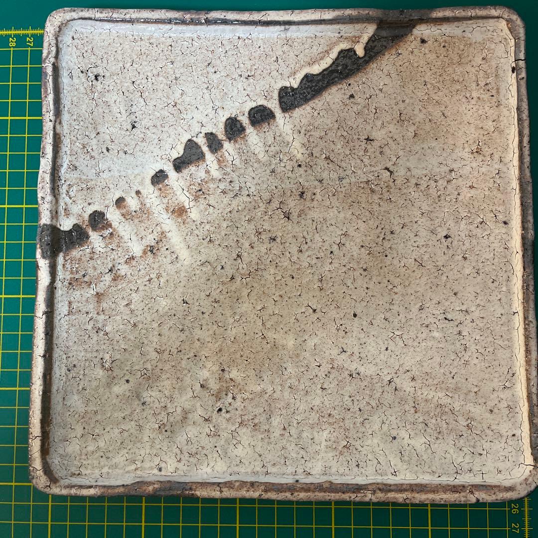 【新品未使用】中川自然坊　粉引唐津　八寸角皿