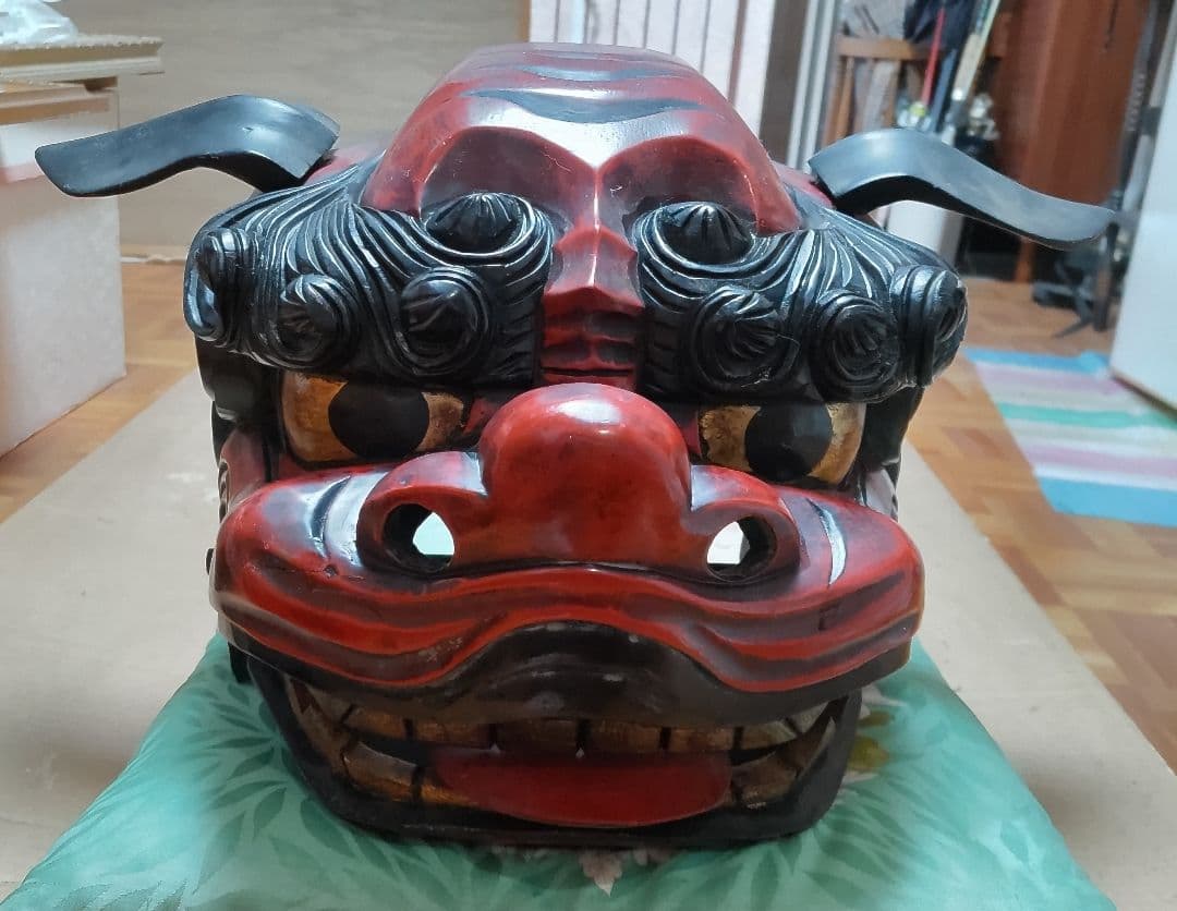 ◇獅子頭◇伝統工芸品【出品11/1まで】獅子舞メス