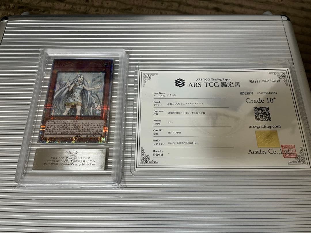 白き乙女　25th ars10+ 鑑定書付き
