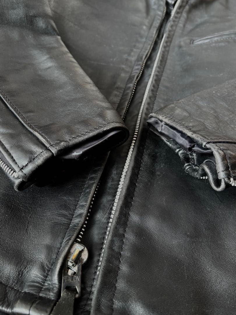 SCHOTT★シングルライダースジャケット 641U ボアライナー付 36タロン