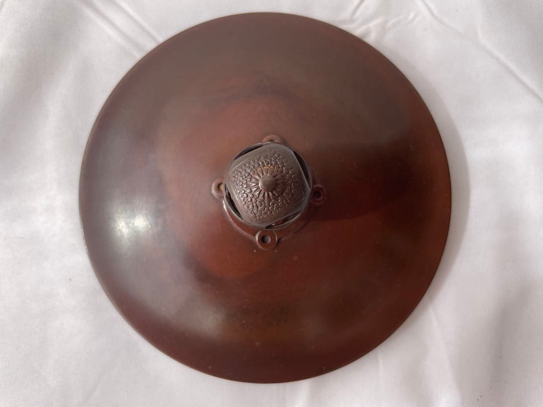 茶釜 萬代屋釜 釜師 橋本辰敏作 蓋付 茶道具 送料込み