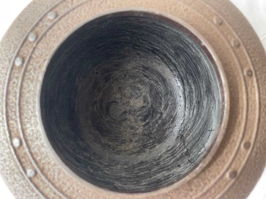 茶釜 萬代屋釜 釜師 橋本辰敏作 蓋付 茶道具 送料込み