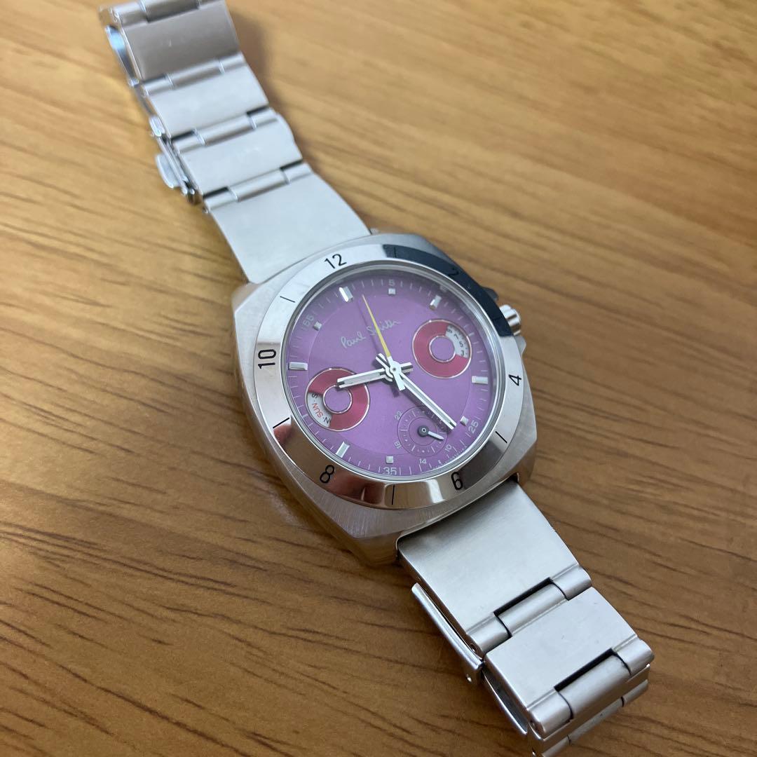 Paul Smith ポールスミス ファイナルアイズ 腕時計 クロノグラフ 紫