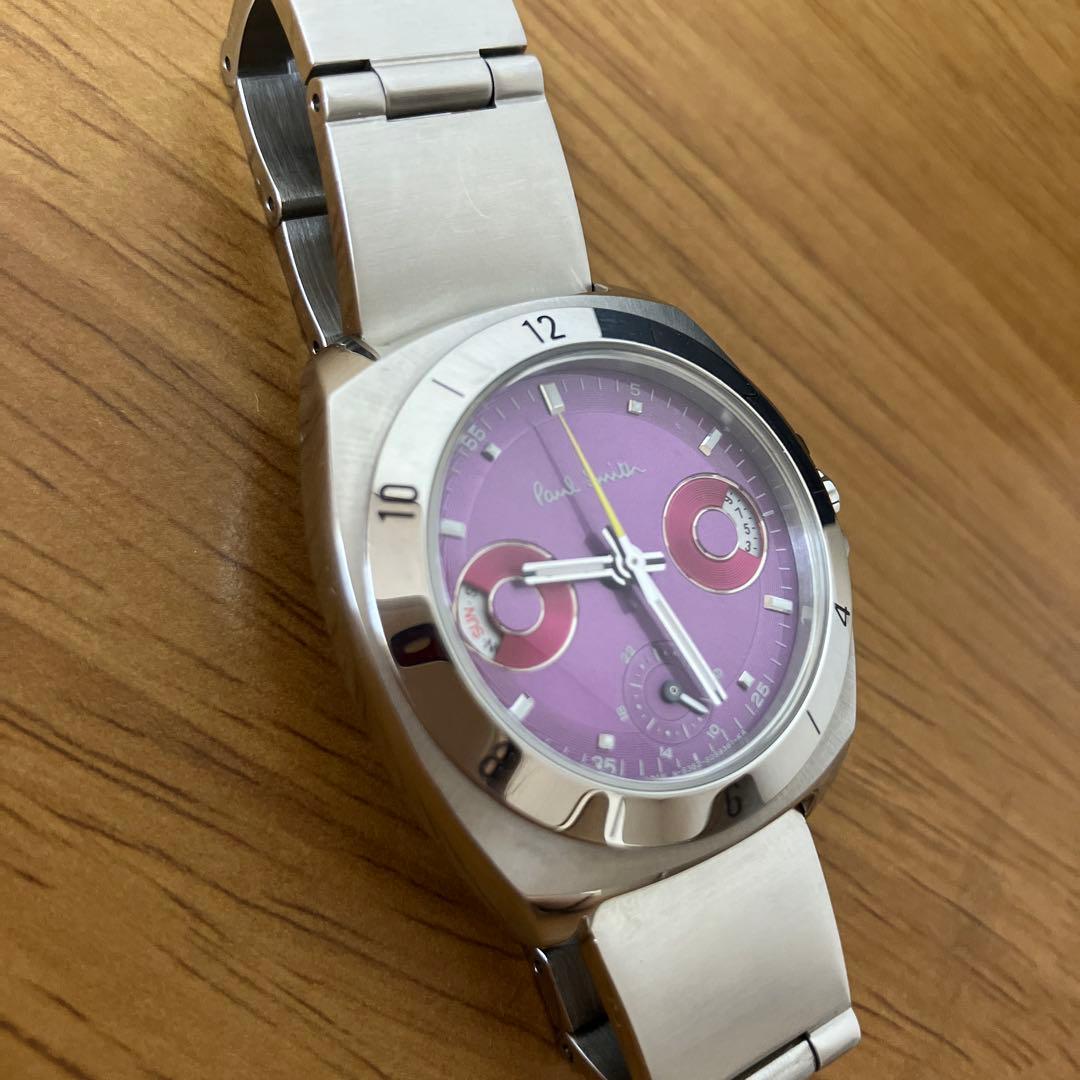 Paul Smith ポールスミス ファイナルアイズ 腕時計 クロノグラフ 紫