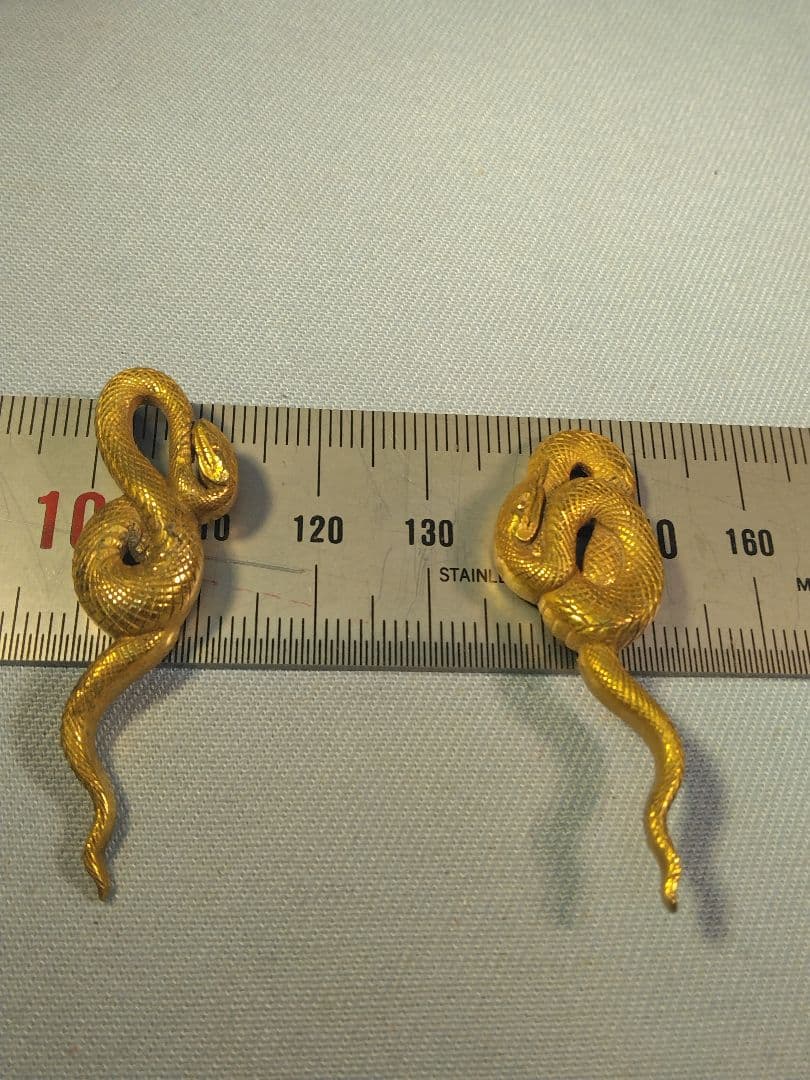 目貫　青大将　蛇　武具　刀剣　　縁頭　鐔　アンティーク