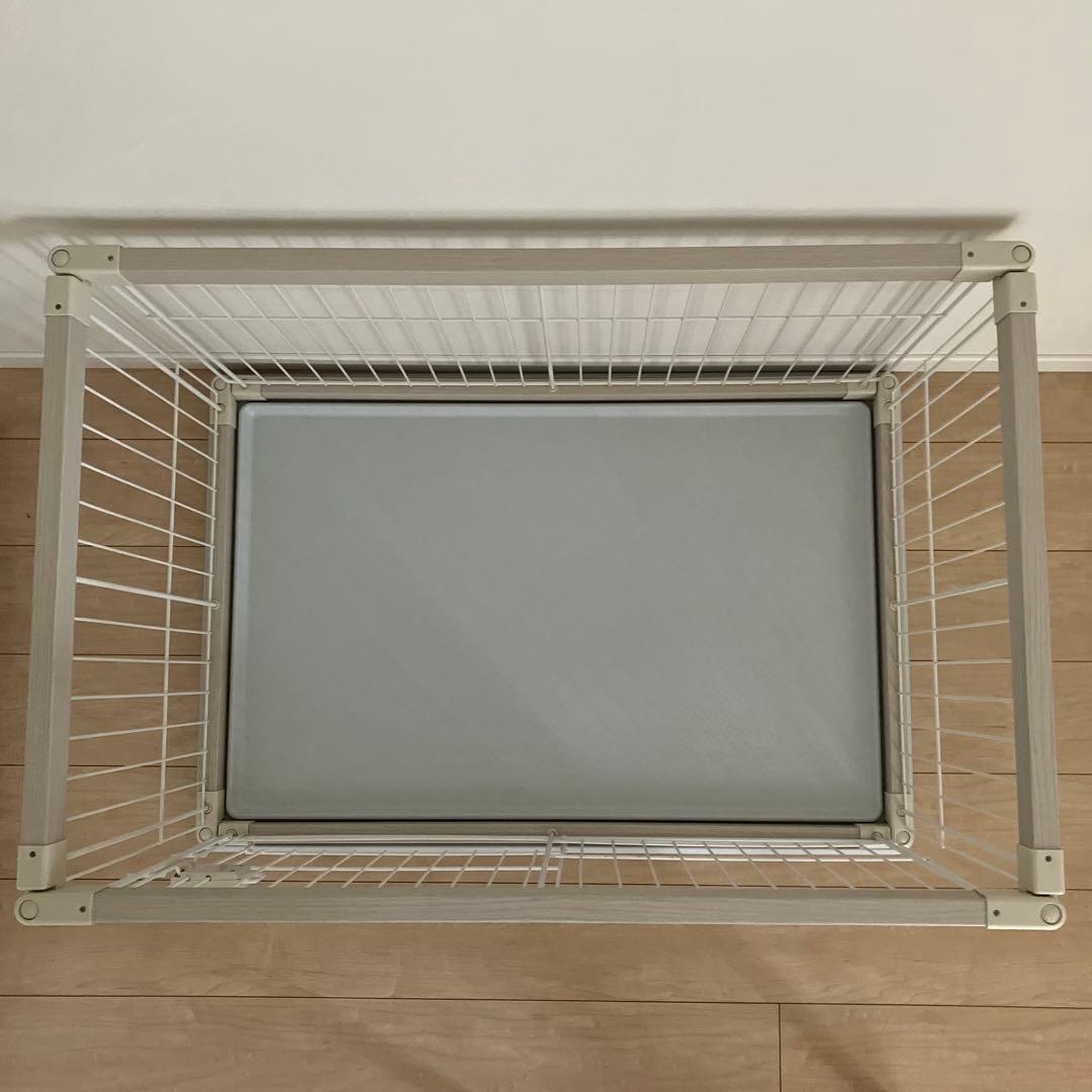 【美品・送料込】アイリスオーヤマ ウッディサークル ホワイト 白 犬用ケージ