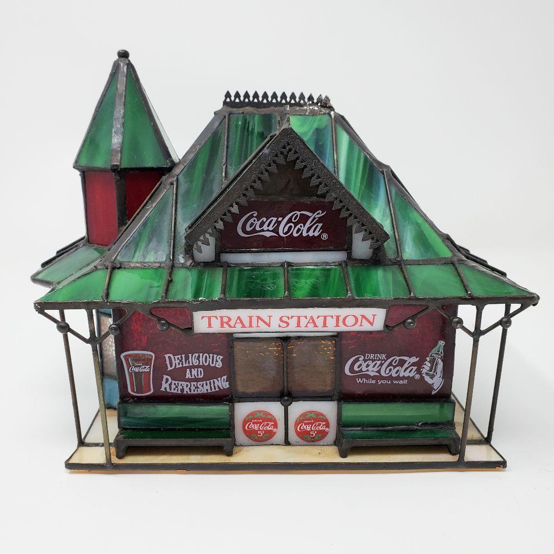 コカ・コーラ ステンドグラス ジオラマライト【トレインステーション】