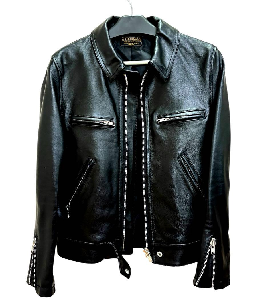 【ほぼ未使用】本革 リアルレザー　ジャケット ブラック　牛革　値下げしました！
