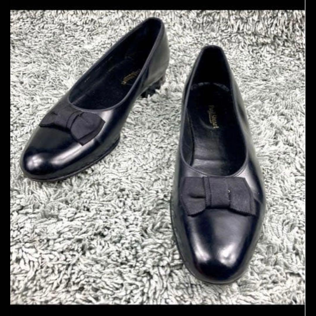 オペラパンプス Paul Stuart レザー 革ブラック 黒 マルヤマくん着用