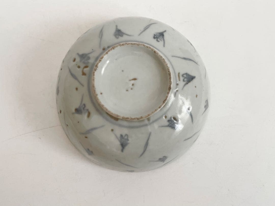 骨董　アンティーク　金継ぎ用　古伊万里　染付　　蜂　虫　模様　碗