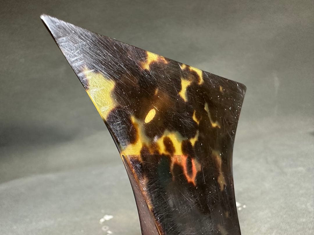 三味線　鼈甲撥　撥　バチ　天然素材　和楽器　民謡　アンティーク　細密細工