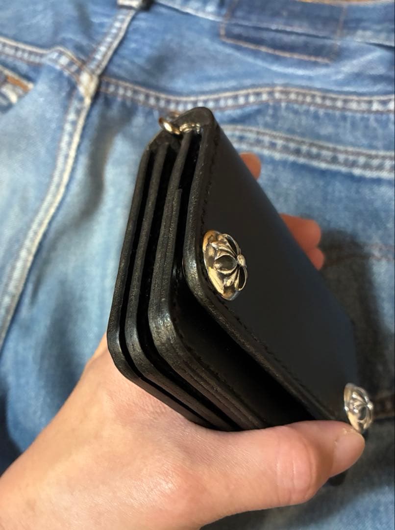 ショート　トラッカーウォレット　シルバー925 クロスボール　ブルガロ　※即納品